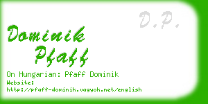 dominik pfaff business card